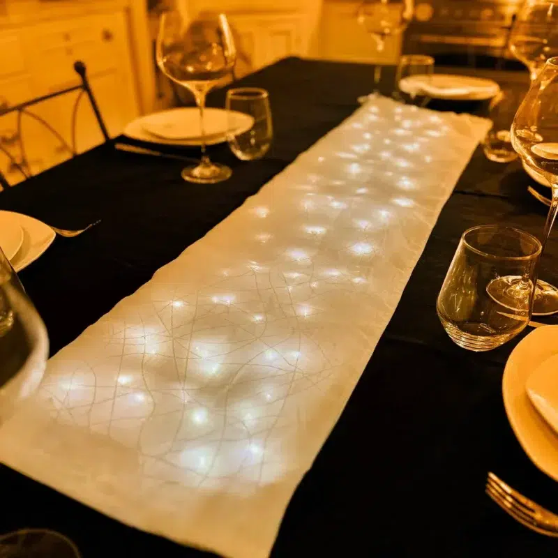 Luce - runner da tavola/coprisedia luminoso